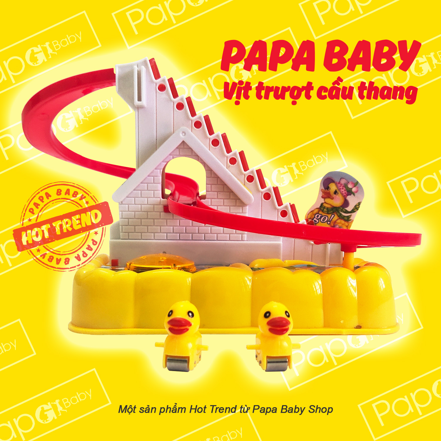 Vịt leo tháp - Đồ chơi con vịt, Đồ chơi cho bé, Đồ chơi vịt con, Đồ chơi vịt con cầu trượt, Đồ chơi vịt nhảy, con vịt biết nhảy - Baby Ruby