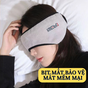 Bịt mắt ngủ trưa Imebobo mềm mại sử dụng kết hợp được bịt tai chống ồn. Che mắt bảo vệ mắt khi ngủ mềm mại, êm ái