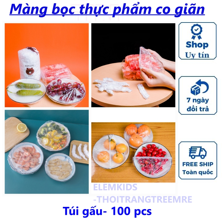 Túi 100 màng bọc thực phẩm co dãn siêu dai , màng bọc thực phẩm