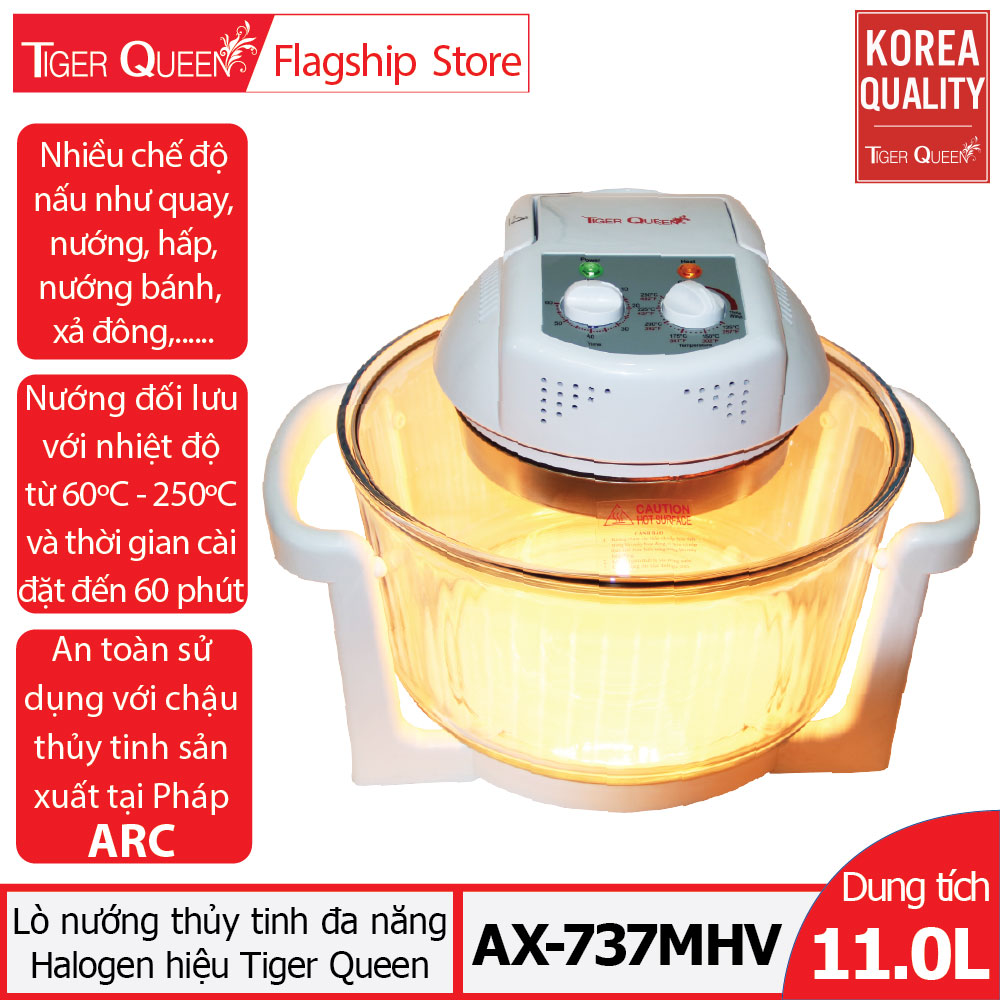 Lò nướng thủy tinh halogen Tiger Queen AX-737MHV - Hàng chính hãng