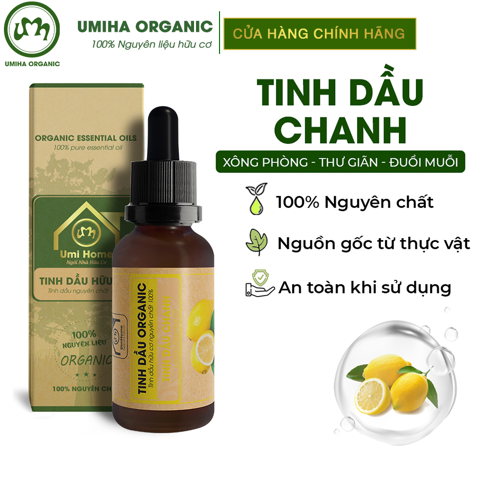 Tinh dầu Chanh hữu cơ UMIHA nguyên chất Lemon Essential Oil 100% Organic