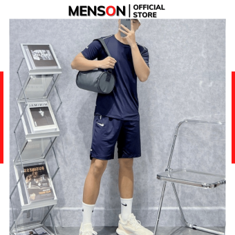 Bộ thể thao Adidas nam thun lạnh mùa hè Hàng Hiệu Menson MM626 Bộ quần áo nam thể thao cộc tay cao cấp mặc nhà 2023