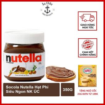 Nutella socola Úc hạt phỉ 350g phết sandwich, biscuits vị ngọt dịu cực ngon date mới