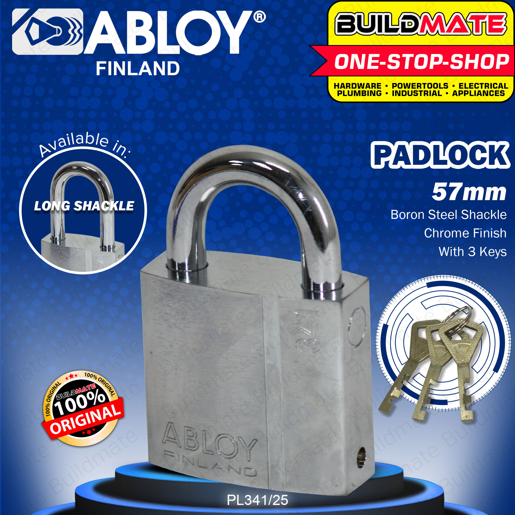 ABLOY Heavy Duty Gate Padlock PL 341/25 | PL 341/50