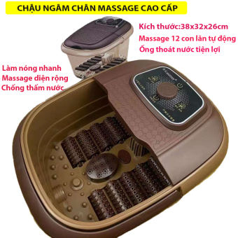Chậu Ngâm Chân Massage, Bồn Ngâm Chân Massage Cao Cấp Con Lăn Tự Động Massage, Bồn Ngâm Chân Nước Nóng, Máy Ngâm Chân Massage Ngừa Phong Thấp, Lưu Thông Khí Huyết, Giúp Thư Giãn Thoải Mái Sau Ngày Làm Việc Mệt Mỏi, Tốt Cho Sức Khỏe Gia Đình