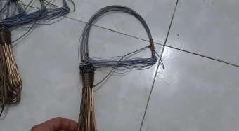 giò đá bẫy gà rừng chân đồng khoan 3 lỗ , 1 bộ 20 chân