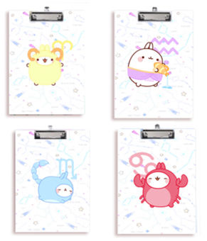 kẹp tài liệu 12 cung hoàng đạo KTLG9 bìa cứng dễ thương  cute hoạt hình