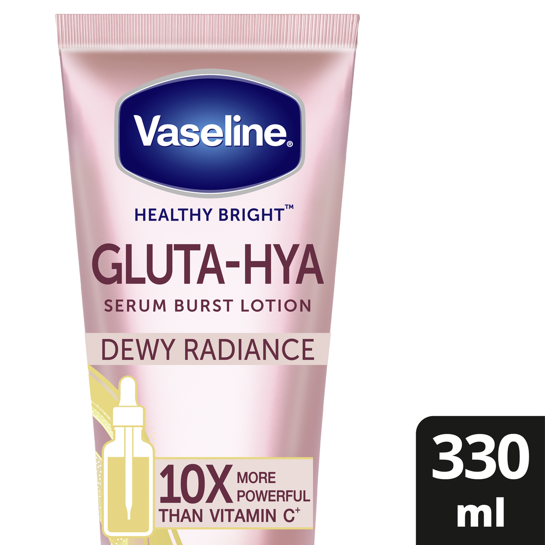 Lazada Indonesia - Vaseline Healthy Bright? Gluta Hyaluron Niacinamide Serum Lotion Dewy Radiance 330Ml