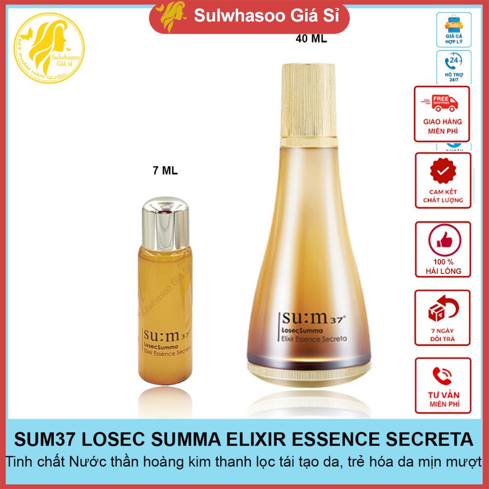 Tinh chất nước thần hoàng kim trẻ hóa, tái sinh, sáng da su:m37 losec summa Elixir Essence Secréta mini 7ml tách set sulwhasoogiasi