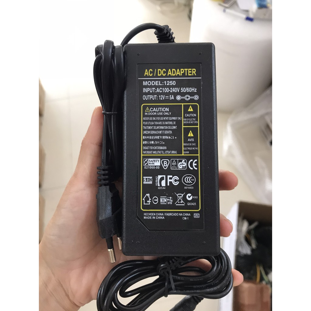 Adaptor 12v - bộ nguồn 12v cũ gồm củ nguồn và dây nguồn Loại 3A