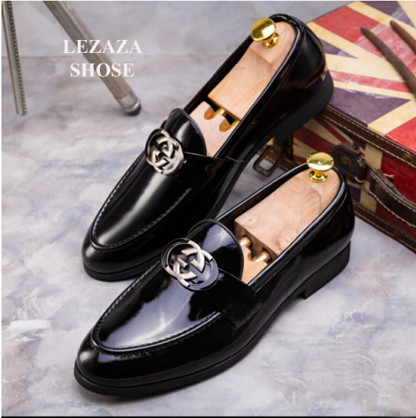 Giày công sở da bóng lezaza