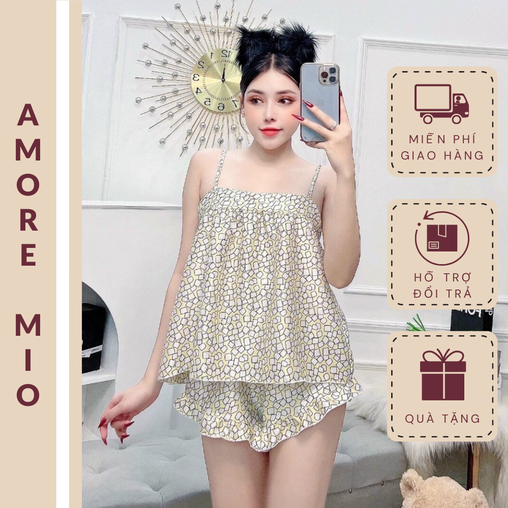 Đồ bộ ngủ sexy nữ, đồ ngủ nữ dễ thương, đồ bộ ngủ 2 dây nữ DN1