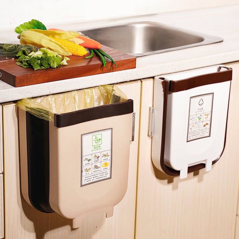Thùng rác treo tủ bếp gấp gọn, Thùng đựng rác thông minh size lớn