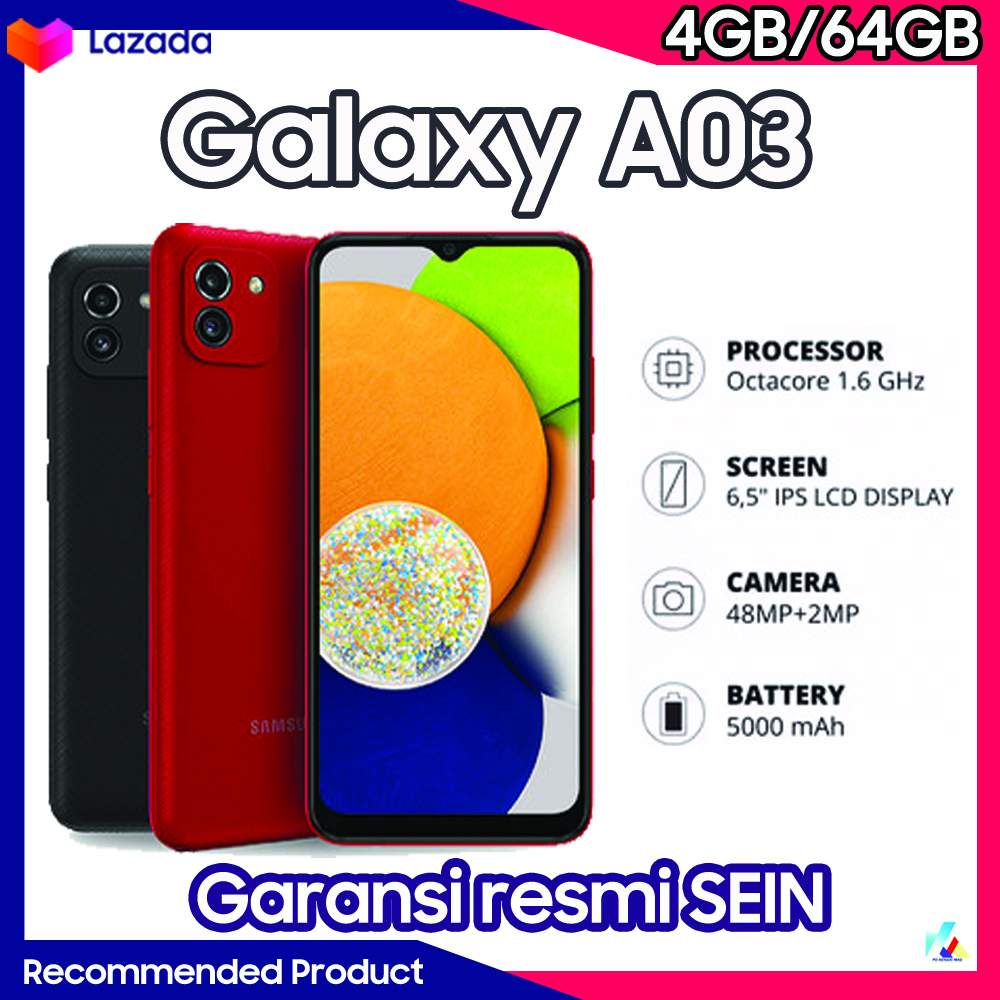 Samsung Galaxy A03 4/64GB Harga 1,765,888 rupiah*Gratis Ongkir