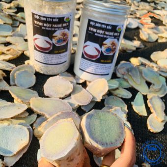 Tinh bột nghệ đen (nga truật) nguyên chất xay lọc từ nghệ đen tươi, khô thái lát già, dược tính cao chữa đau dạ dày