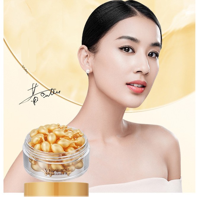 Hộp 30 viên serum vitamin veze dưỡng da, cấp ẩm, sáng da, ngừa lão hóa 30ml.
