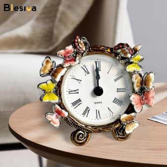 Blesiya Vintage Style Table Desk Clocks Roman Numerals for Hotel Bedroom Office