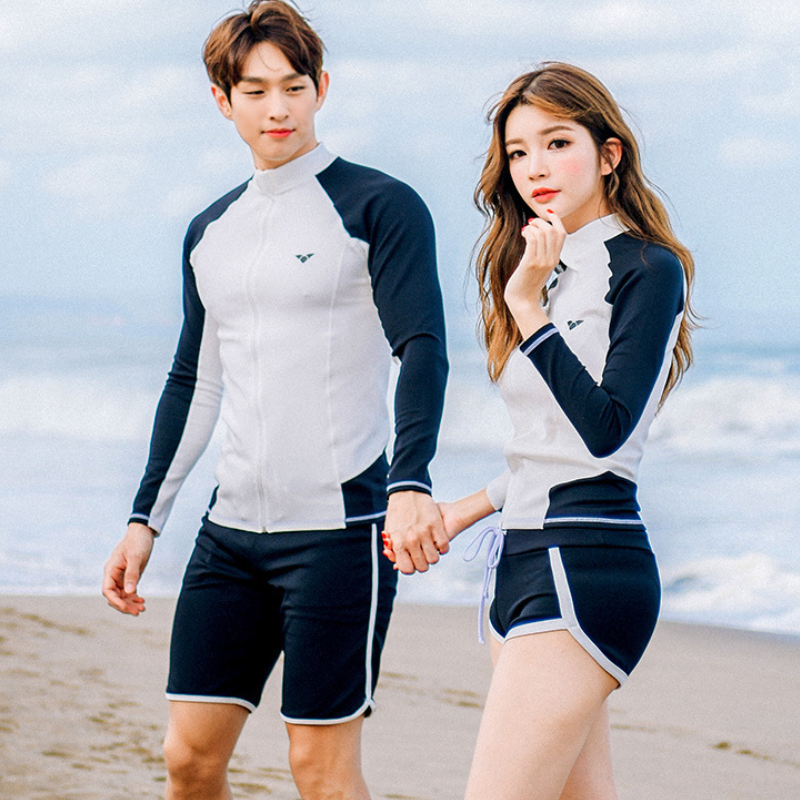 Đồ bơi cặp đồ bơi tay dài chống nắng kiểu hàn quốc at173 maihoa đồ bơi nam nữ