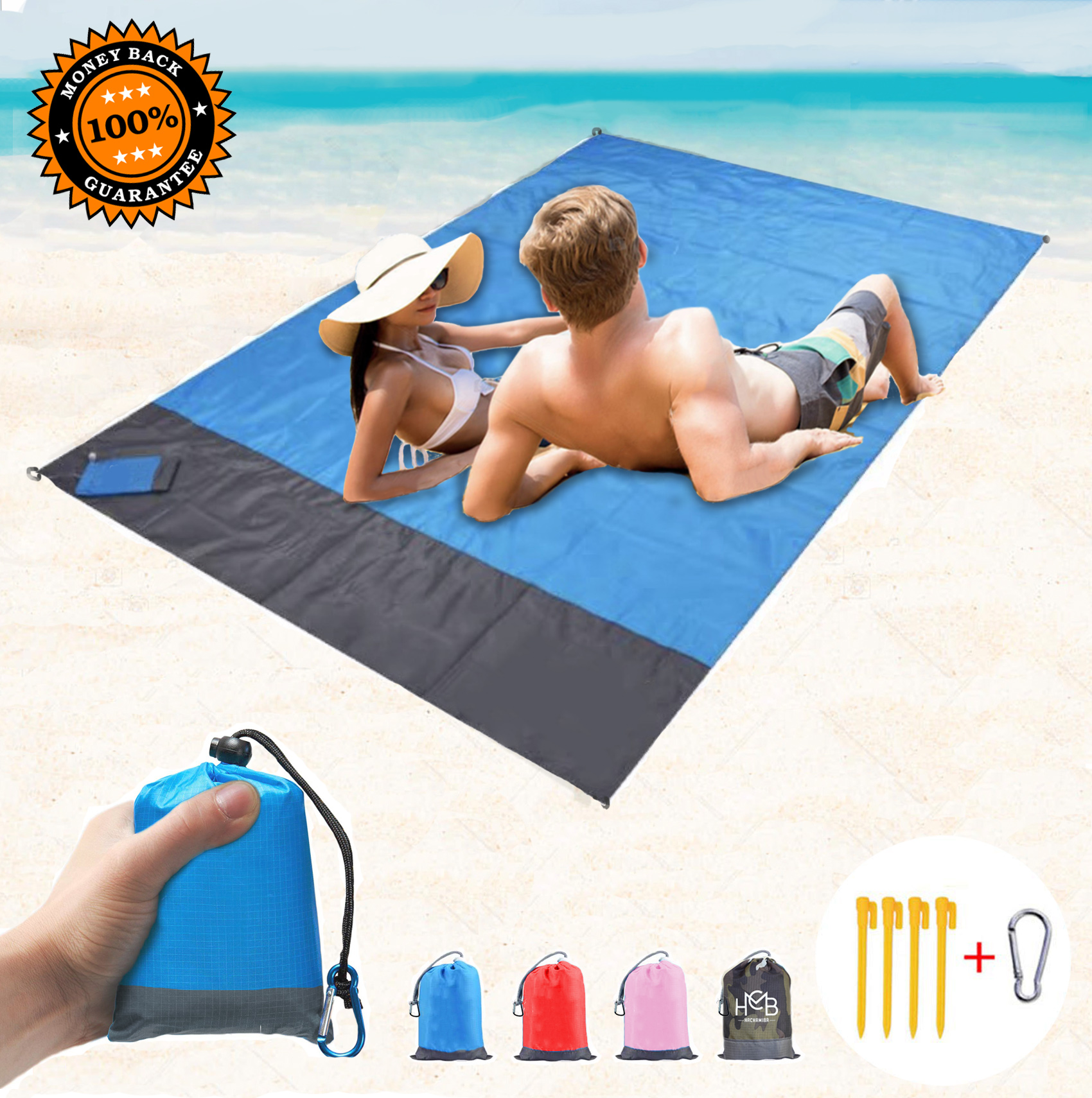 Thảm Cắm Trại Đi Du Lịch Chống Thấm Nước - Tấm Trải Picnic (2-4 Người)