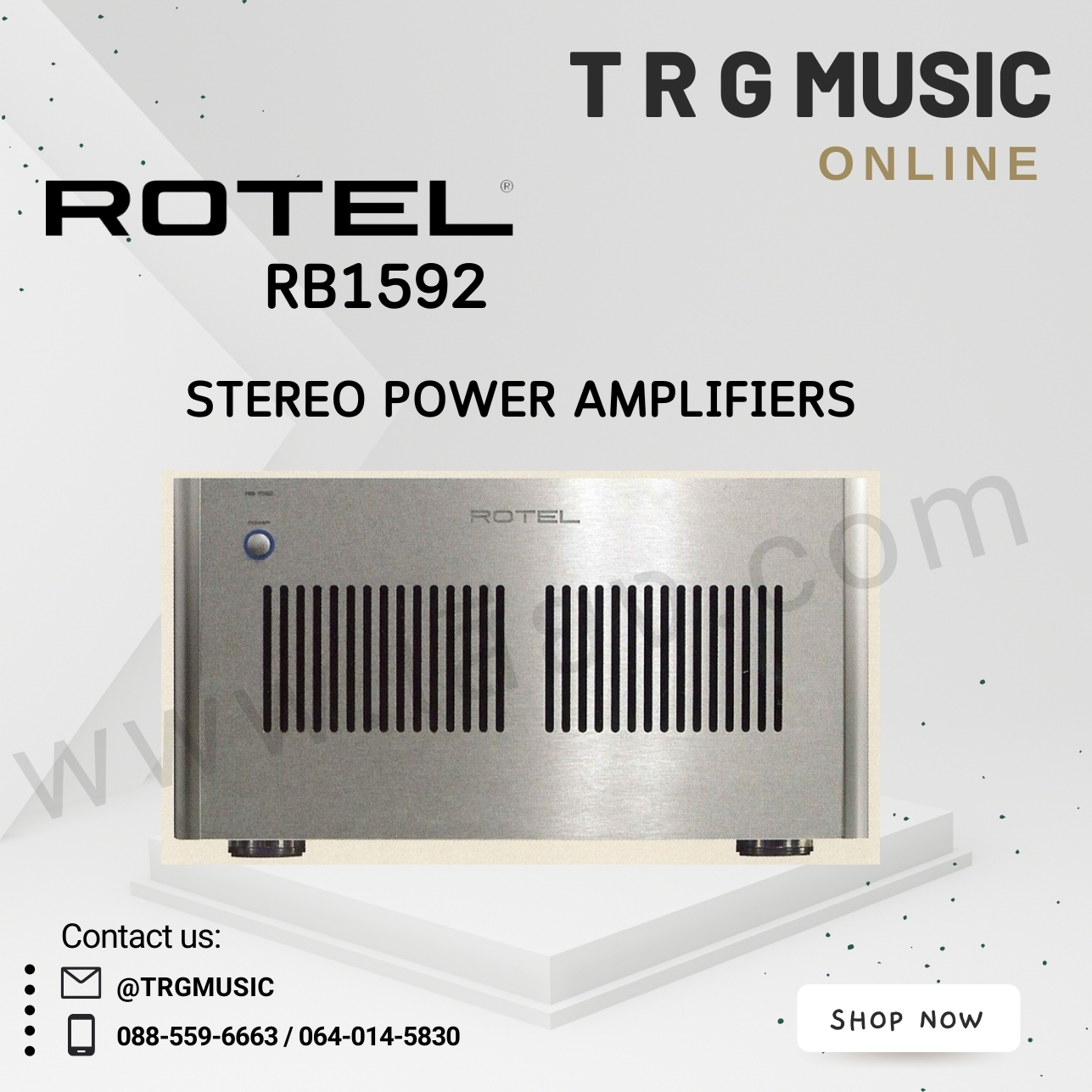 ROTEL RB1592 STEREO POWER AMPLIFIEIERS (สินค้าใหม่แกะกล่อง รับประกันศูนย์ไทย) ราคา 121,300 บาท*ส่งฟรี