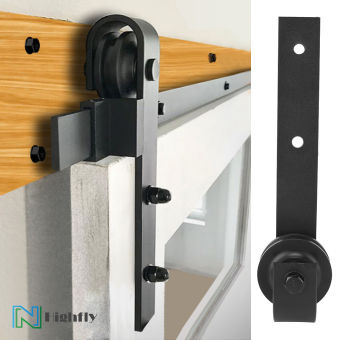 Bộ Linh Kiện Phần Cứng Cửa Lùa, 1 Cặp Con Lăn Đường Ray Trượt Bằng Thép Cacbon Câm Lặng