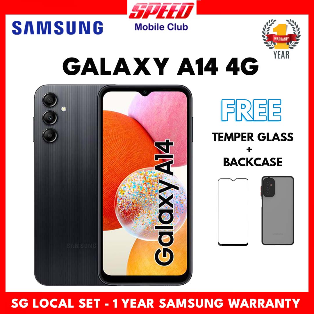 Samsung Galaxy A14 4G | 4GB+128GB | 6GB+128GB | Brand New | Local Set | 1 Year Samsung Warranty | FREE TEMPER GLASS+BACK CASE OR DISCOUNT PRICE