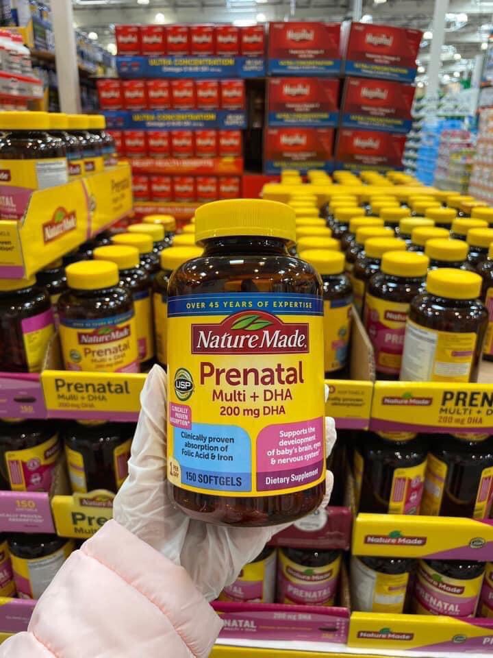 Vitamin cho bà bầu Nature Made Prenatal Multi DHA 150 viên