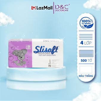 Giấy ăn Slisoft Trắng tự nhiên đa năng thân thiện môi trường, giáy ăn rút không chất tẩy trắng an toàn cho cả gia đình