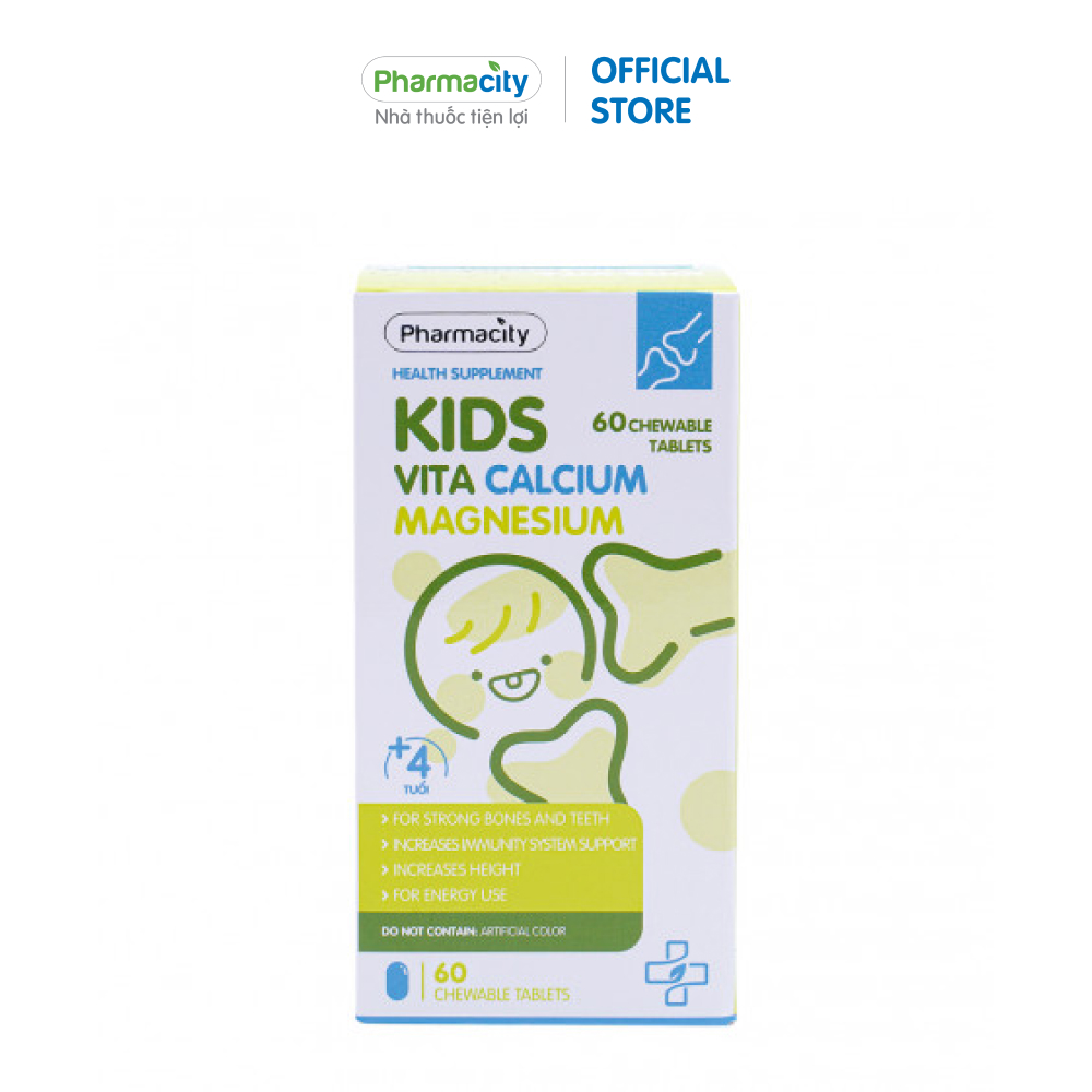 Thực phẩm bảo vệ sức khỏe pharmacity kids vita calcium magnesium