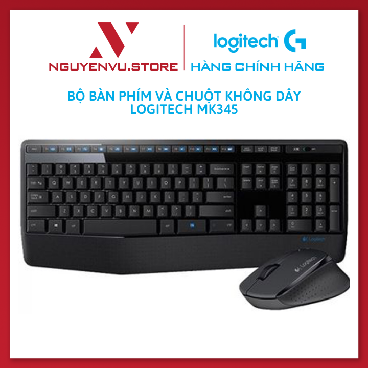 Bộ bàn phím và chuột không dây Logitech MK345 - Hàng Chính Hãng