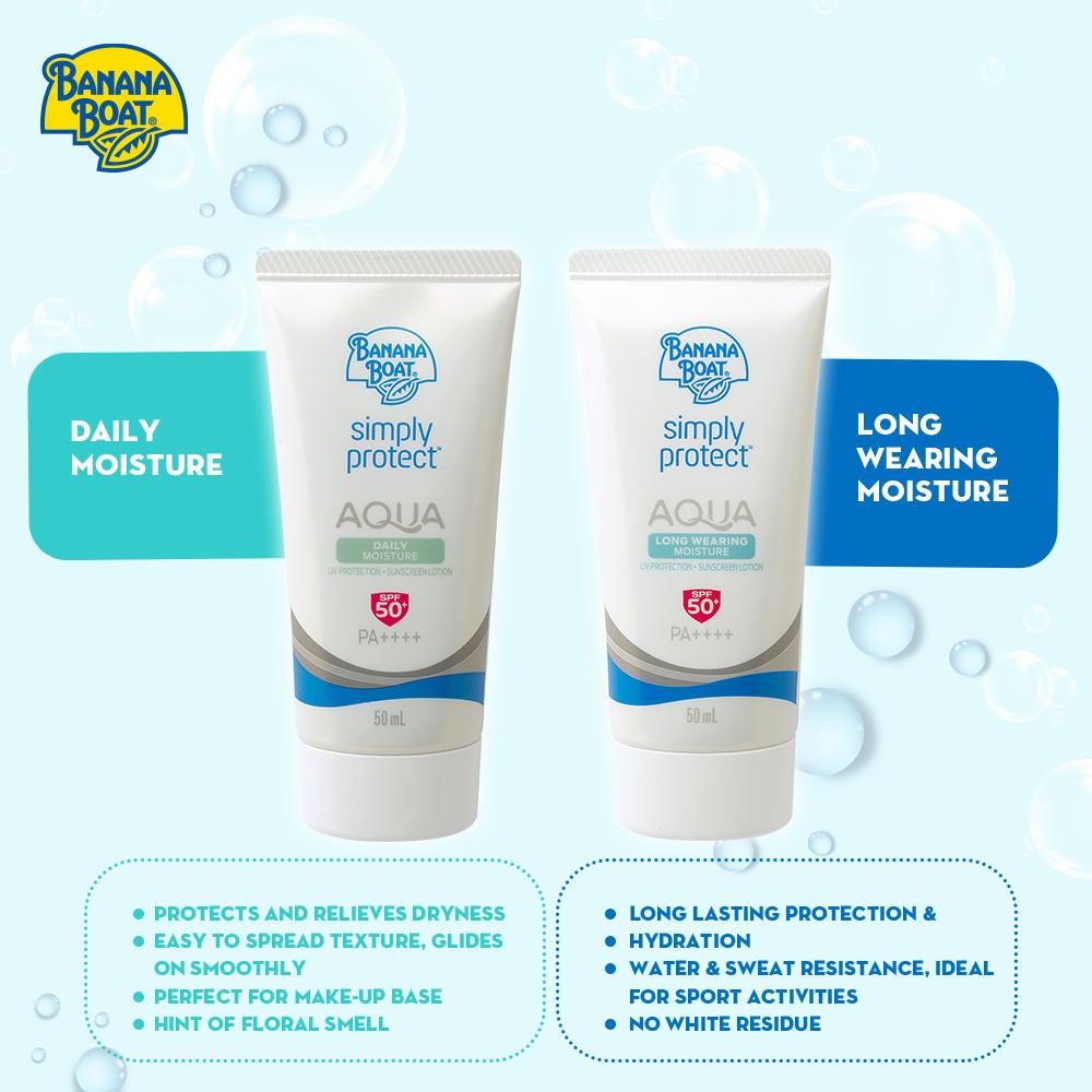 banana boat simply protect aqua