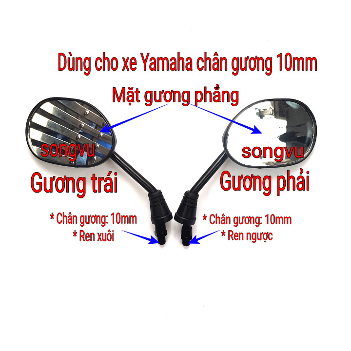 Gương xe máy xe Yamaha chân gương 10ly