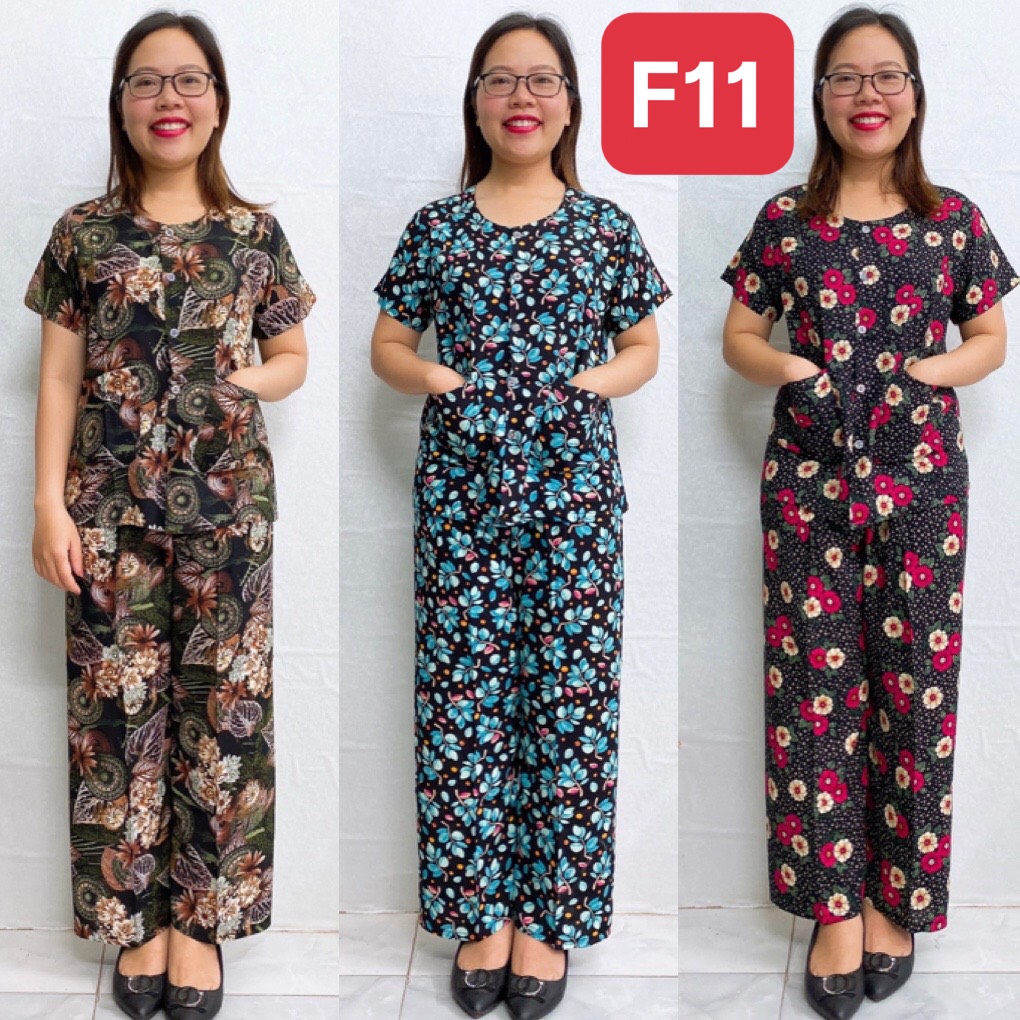 Bộ đồ lanh áo bà ba tay cộc quần dài cho người già