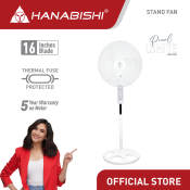 Hanabishi Aesthetic Stand Fan White Windmill 16SFWHT