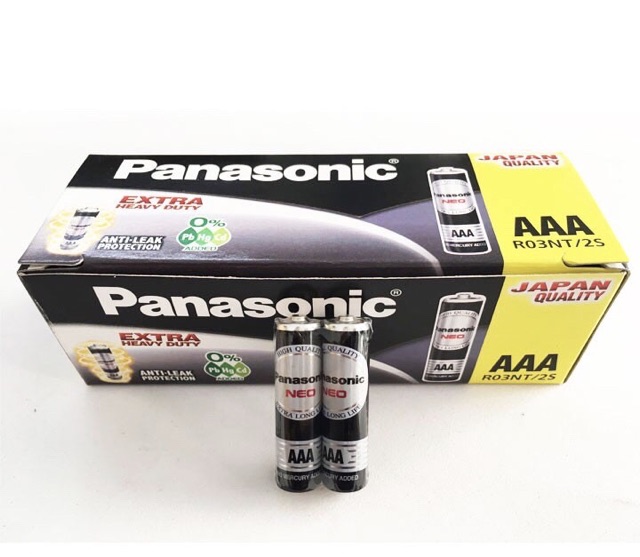 Hộp 60 viên pin aaa panasonic r03nt/2s hàng chính hãng made in indonesia