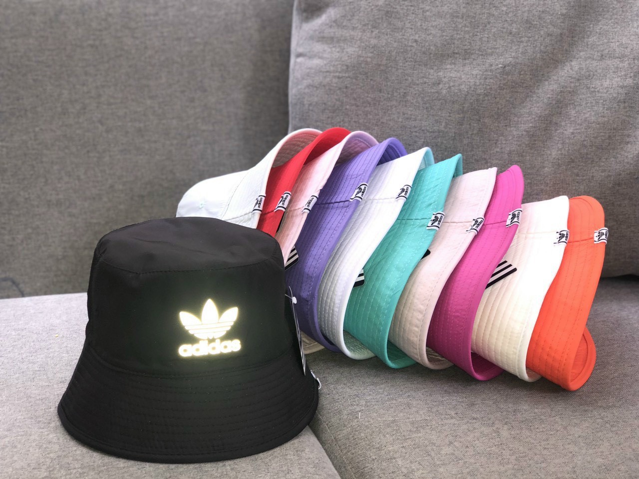 Nón thời trang, mũ Bucket vành tròn Adidas vành cụp thời trang