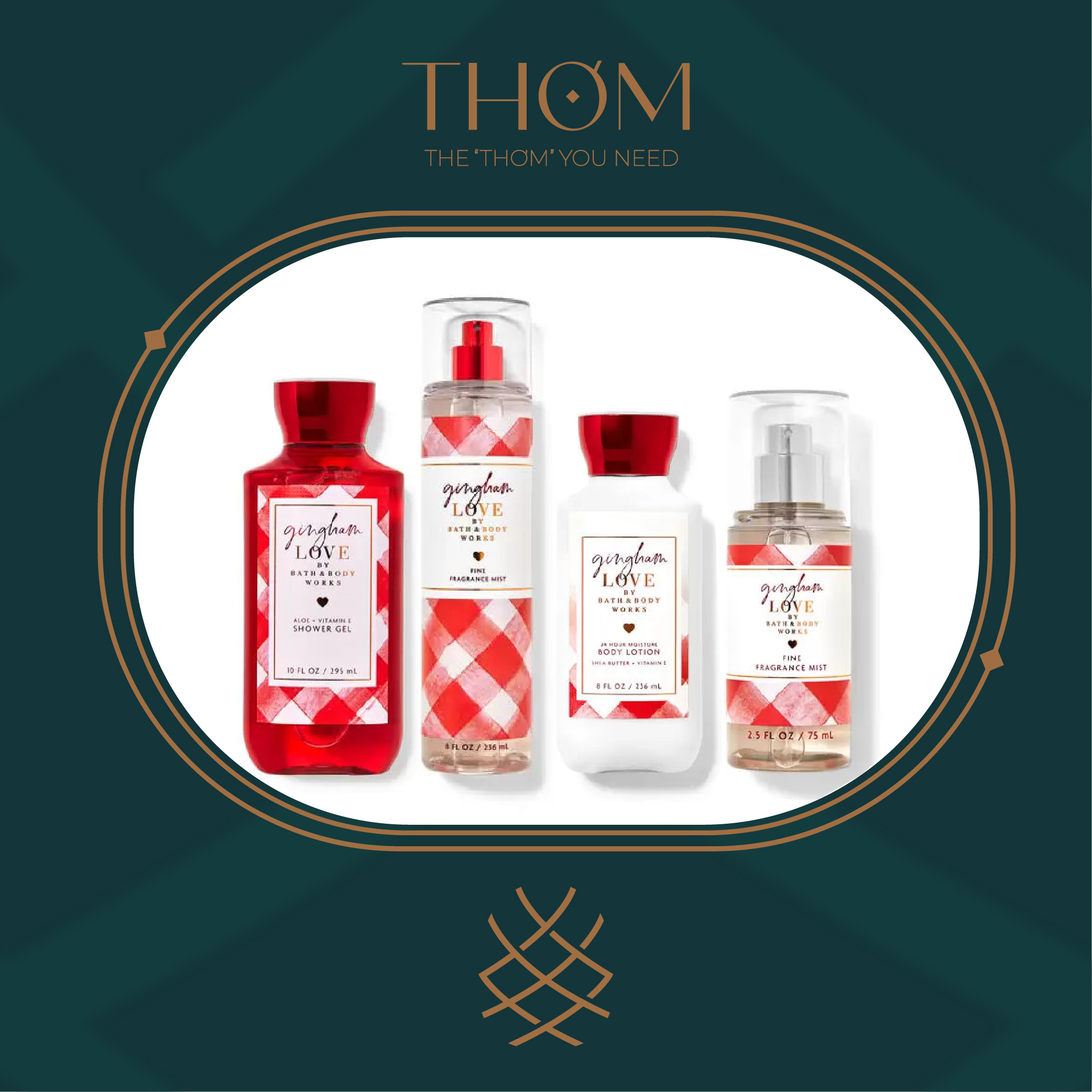 Gingham love | sản phẩm tắm dưỡng xịt thơm toàn thân bath & body works