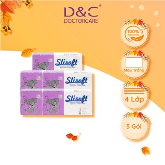 Giấy ăn Slisoft Trắng tự nhiên đa năng thân thiện môi trường, giấy ăn rút không chất tẩy trắng an toàn cho cả gia đình