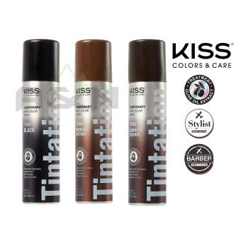 Xịt đen tóc tạm thời Kiss Tintation 80gram - Hàng Mỹ