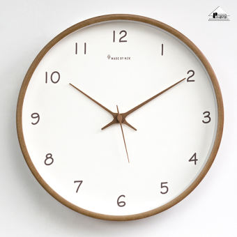 Đồng Hồ Treo Tường Gỗ Hàn Quốc Chữ Số Kim Trôi