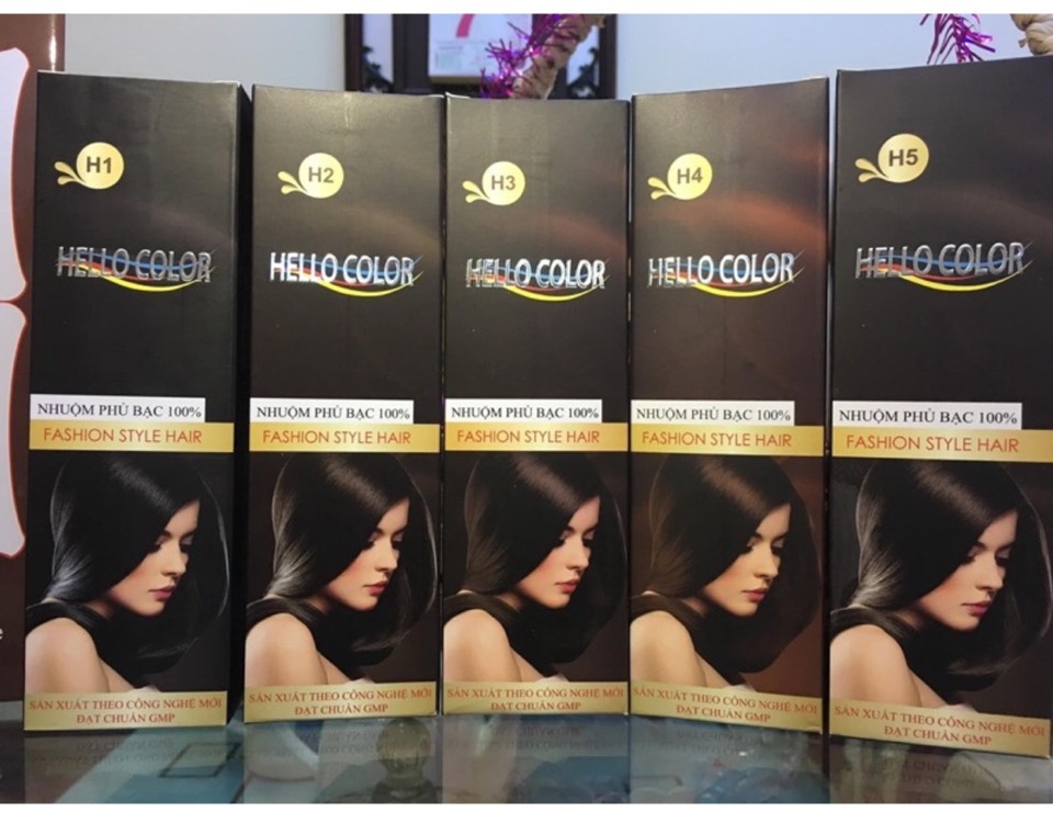 Nhuộm tóc phủ bạc Hello Color 100%