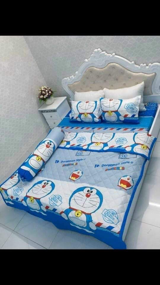 Sét bộ 5 món chăn ga vỏ gối cotton poly - đủ size, đủ kích thước