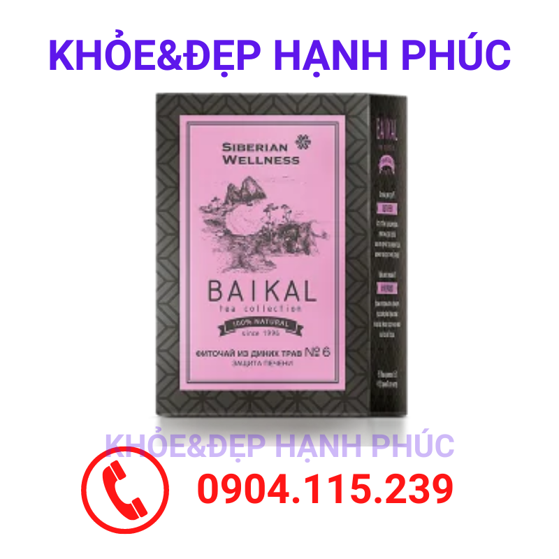 [Trà gan mật N6] Trà thảo mộc Siberian Baikal tea collection.Herbal teaN6 - Trà gan mật Siberian - 30 túi/hộp