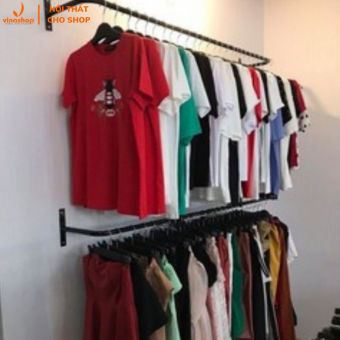 Kệ Treo Quần Áo Bắn Tường Chữ U Ngang 80Cm, 1M, 1M2, 1M5 Sắt Sơn Tĩnh Điện Cao Cấp Vns-001