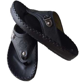 Dép nam xỏ ngón đen da bò cao cấp Trường Hải XN02