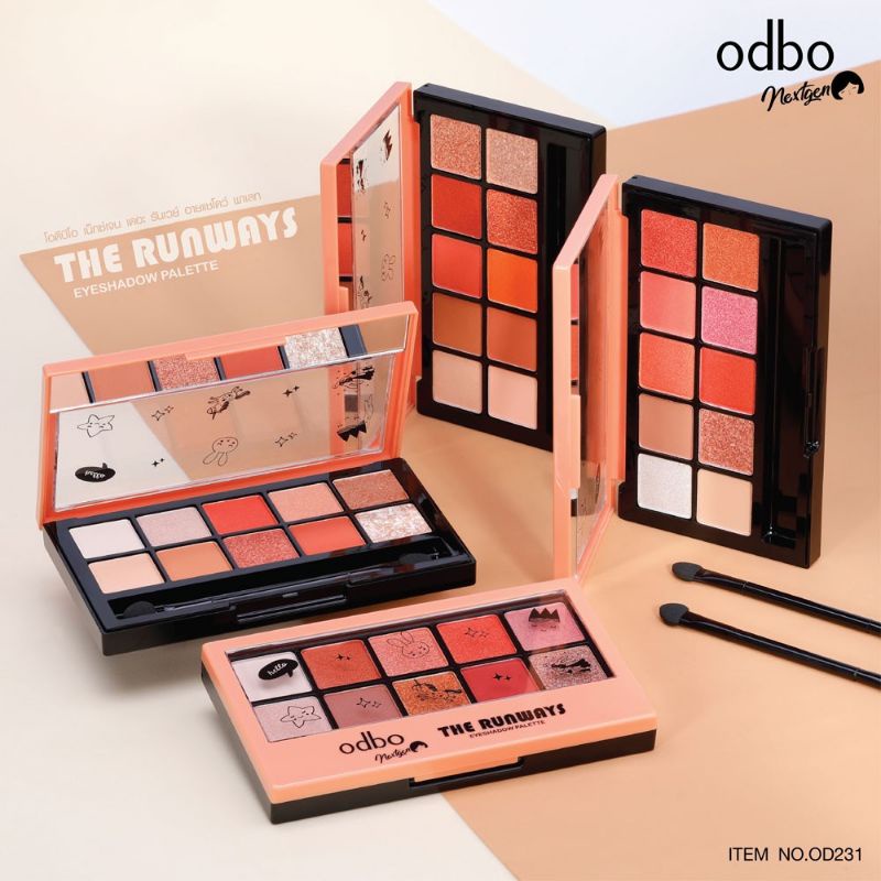 Phấn mắt odbo nextgen the runways eyeshadow palette 10 ô od231