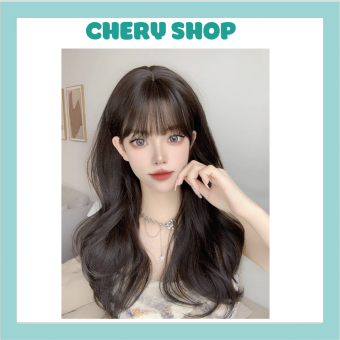 Tóc giả nữ nguyên đầu xoăn lơi kiểu Hàn quốc tặng kèm lưới trùm wig mã C0304