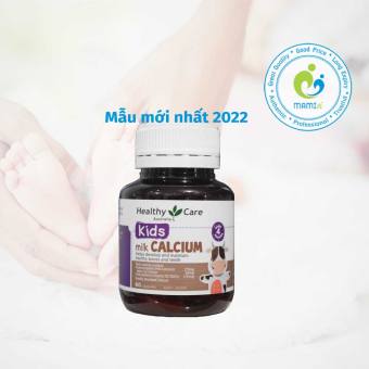 Canxi sữa (60v) bổ sung canxi và vitamin D3 cho bé từ 4 tháng tuổi Healthy Care Milk Calcium Úc
