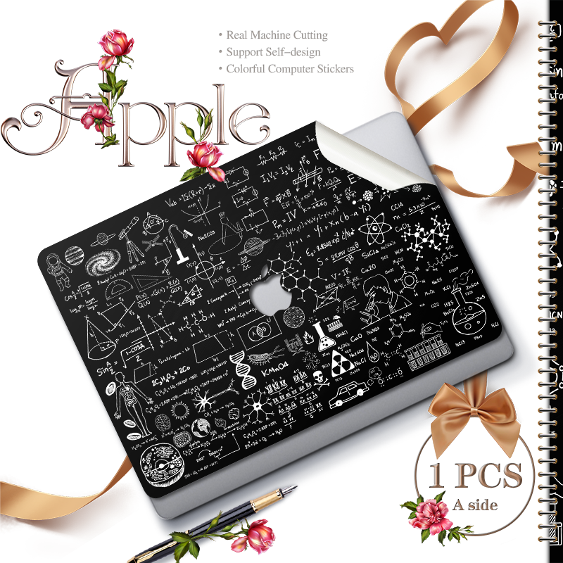 Giảm giá mạnh miếng dán công thức hình học miếng dán máy tính xách tay cắt sẵn dễ dàng cho apple macbook air m1 2020 a2337 a2179 a1932 a1466 pro 13 a2338 a2442 a1707 vỏ máy tính xách tay đề can máy tính xách tay