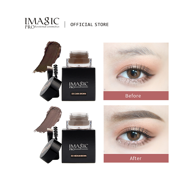 IMAGIC Hàng Mới Chuyên Nghiệp Gel Lông Mày Cao Màu Lông Mày Trang Điểm Lông Mày Nâu Gel Lông Mày Với Công Cụ Cọ Lông Mày